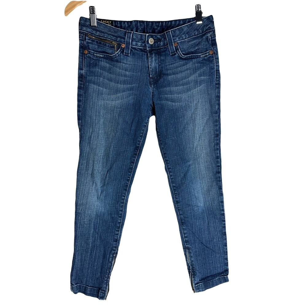 Vintage Lucky Brand Womens Jeans Size 6/28 Crop Gene Montesano Ankle Zip Jeans
